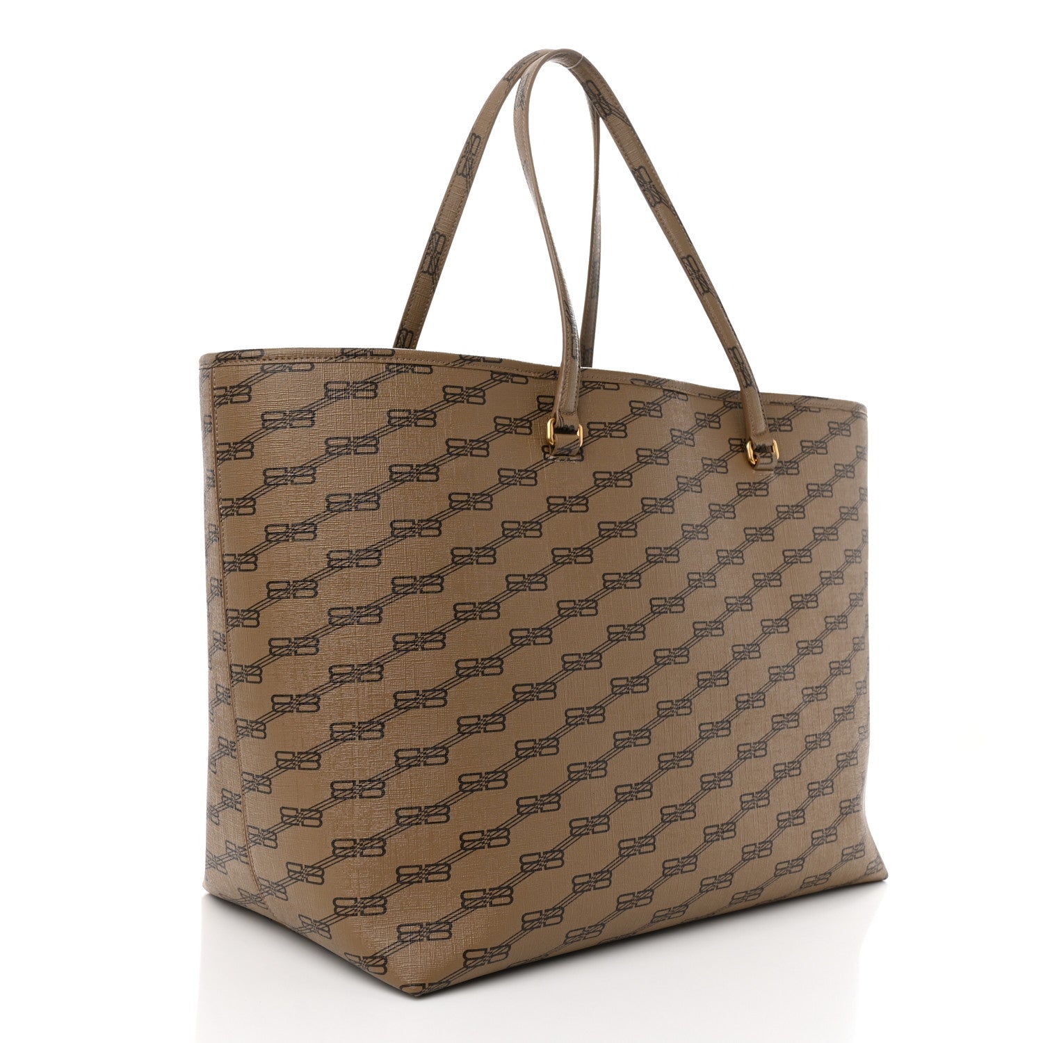 Balenciaga Coated Canvas BB Monogram Large Signature East West Shopper Bag Beige Brown 3 of 11