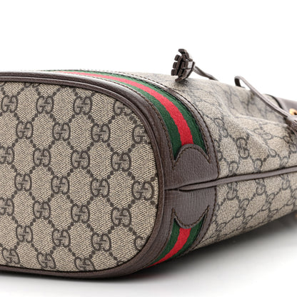 Gucci GG Supreme Monogram Web Ophidia Bucket Bag Brown 10 of 10