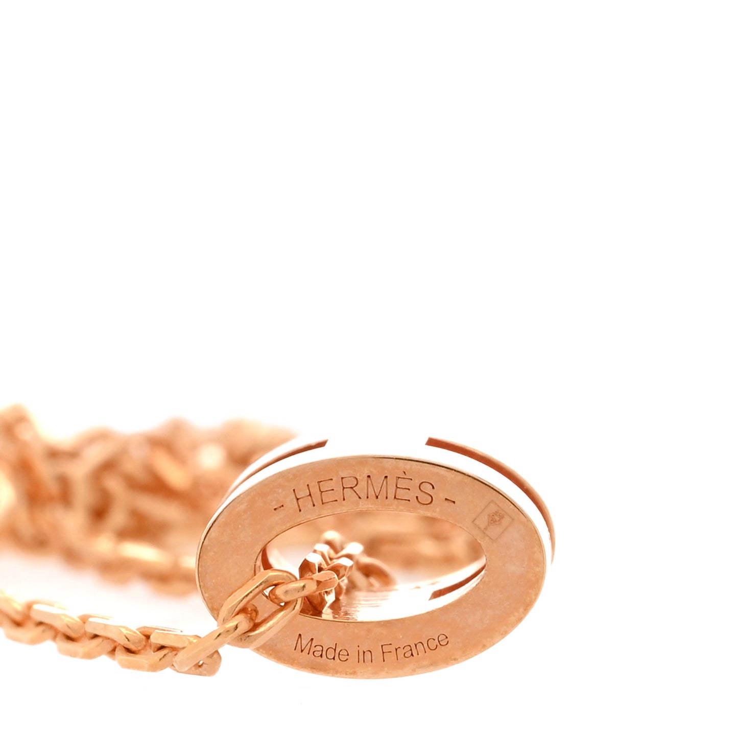 Lacquered Rose Gold Mini Pop H Pendant Necklace Rose Dragee