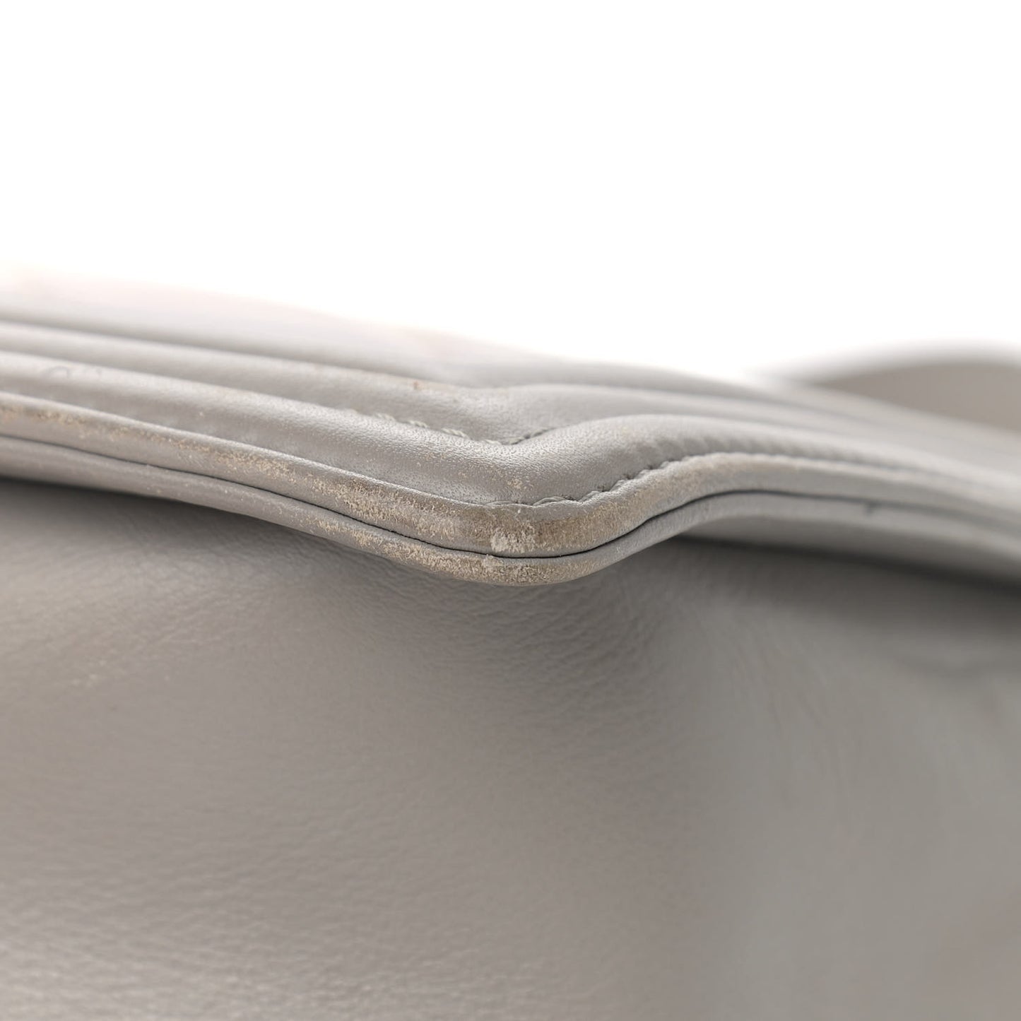 Calfskin Ombre Quilted Large Boy Flap Grey Beige
