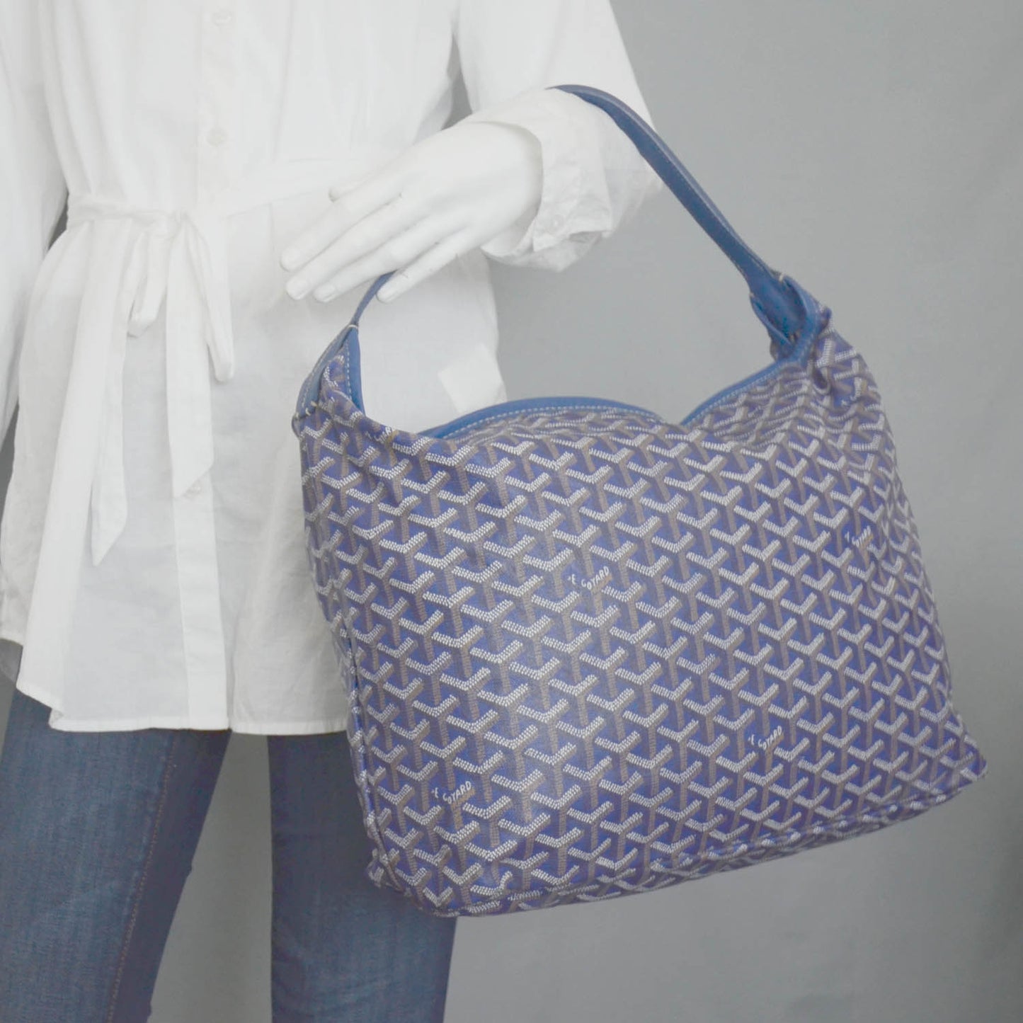 Goyardine Fidji Zip Hobo Blue