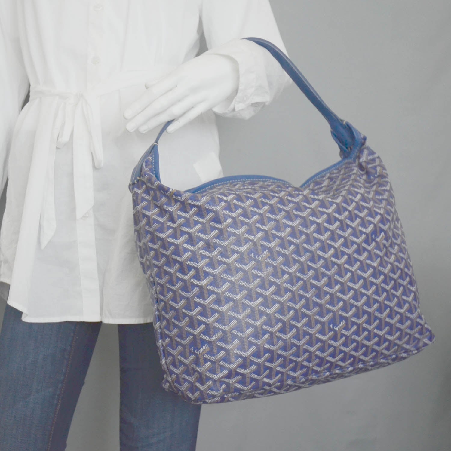 Goyard Goyardine Fidji Zip Hobo Blue 2 of 10