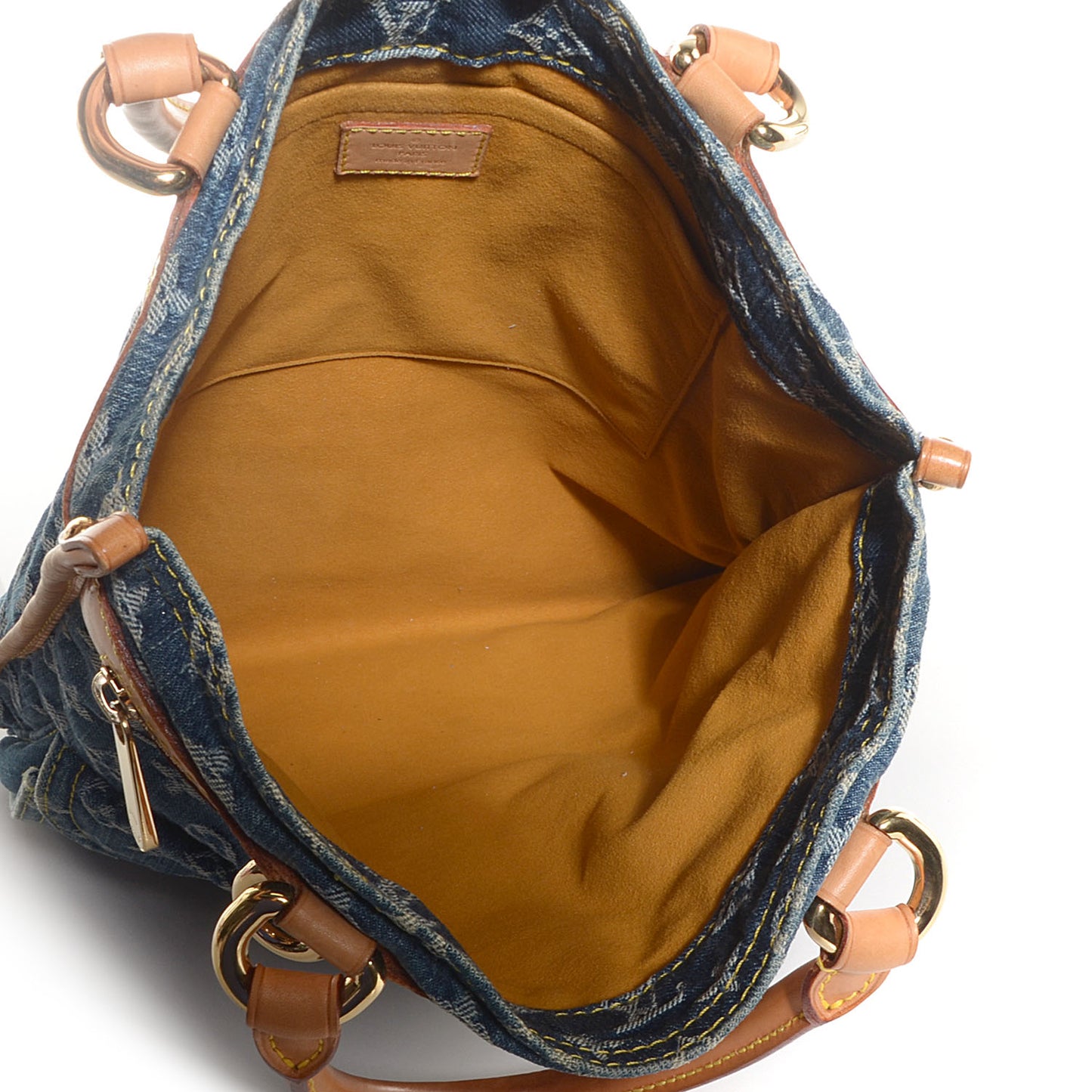 Monogram Denim Sac Plat Blue