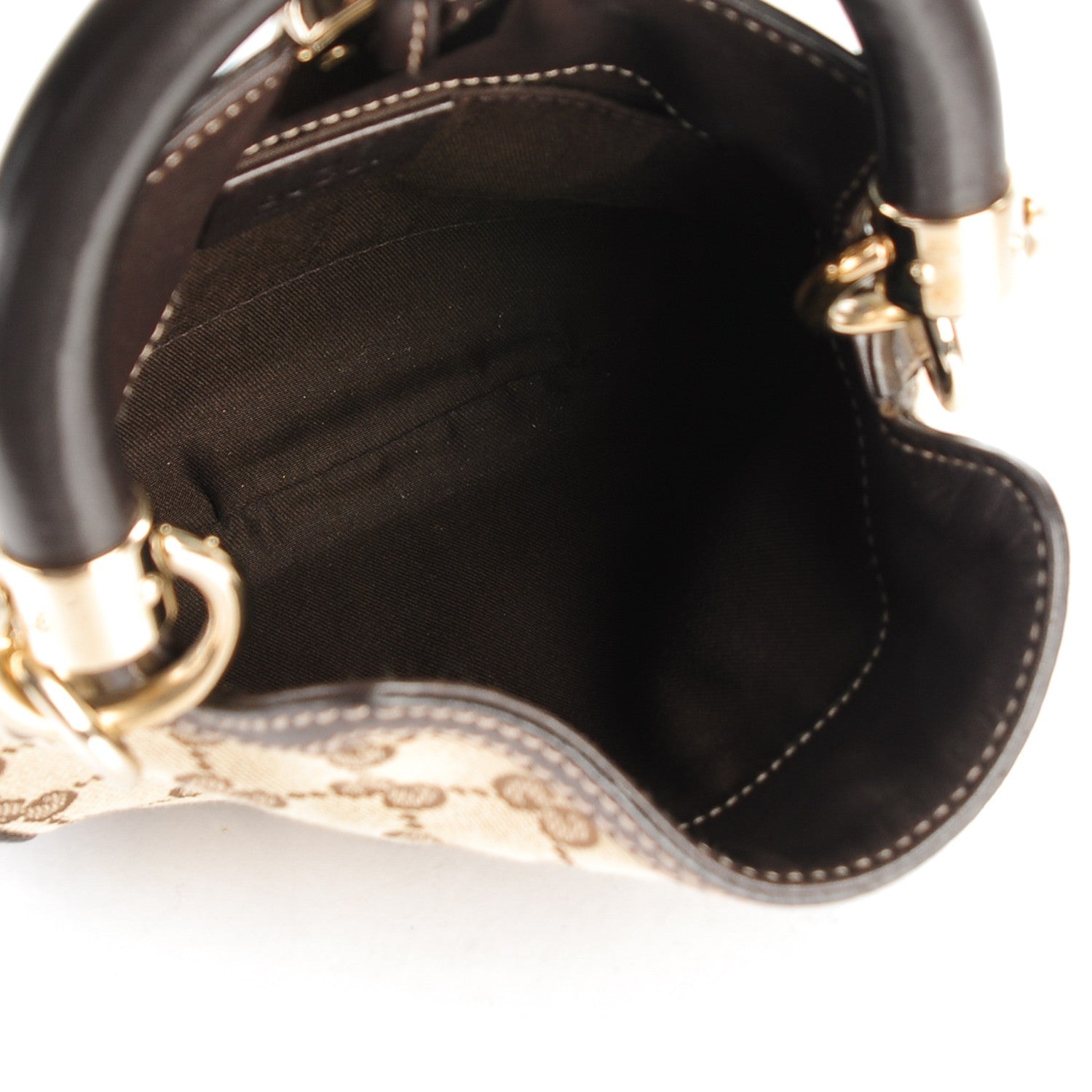 Gucci Monogram Mini Indy Top Handle Bag Dark Brown 5 of 7