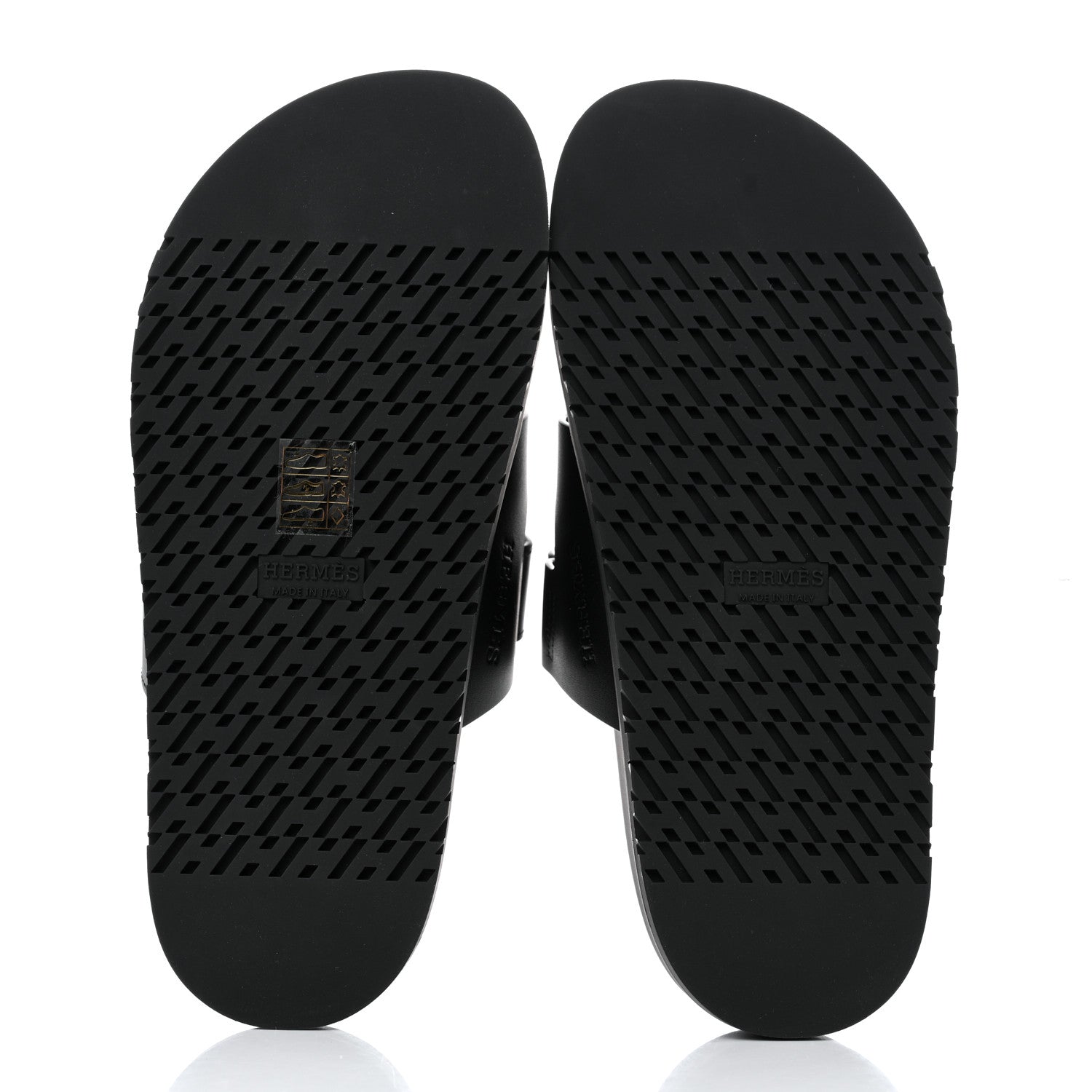Hermes Calfskin Womens Chypre Sandals 37 Black 5 of 10