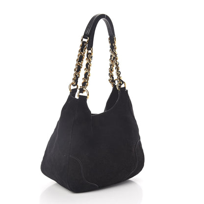 Prada Scamosciato Suede Hobo Black 3 of 9
