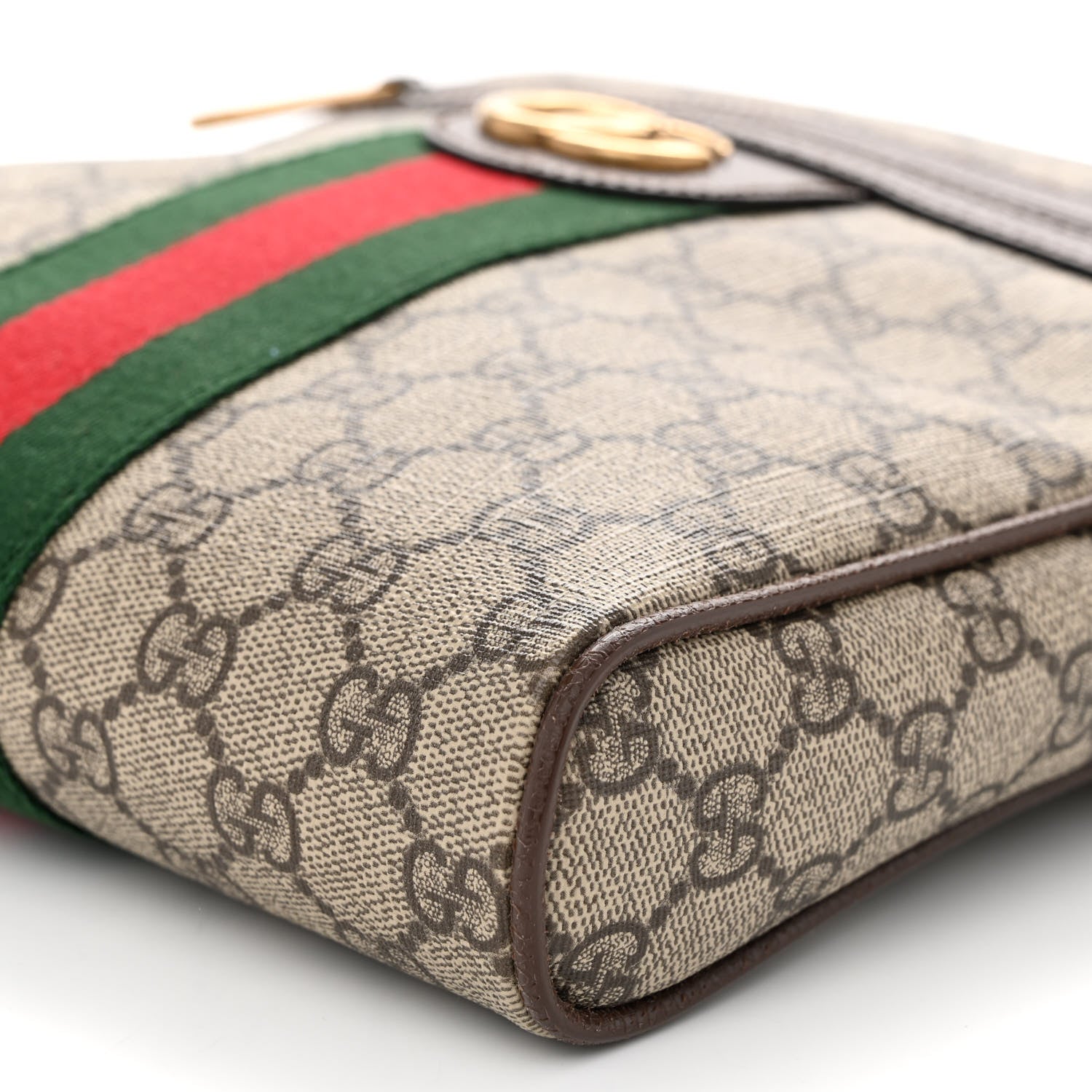 Gucci GG Supreme Monogram Web Small Ophidia Messenger Bag Brown 10 of 11
