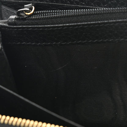 Gucci Dollar Calfskin GG Supreme Monogram GG Marmont Zip Around Wallet Black Beige Ebony 8 of 12
