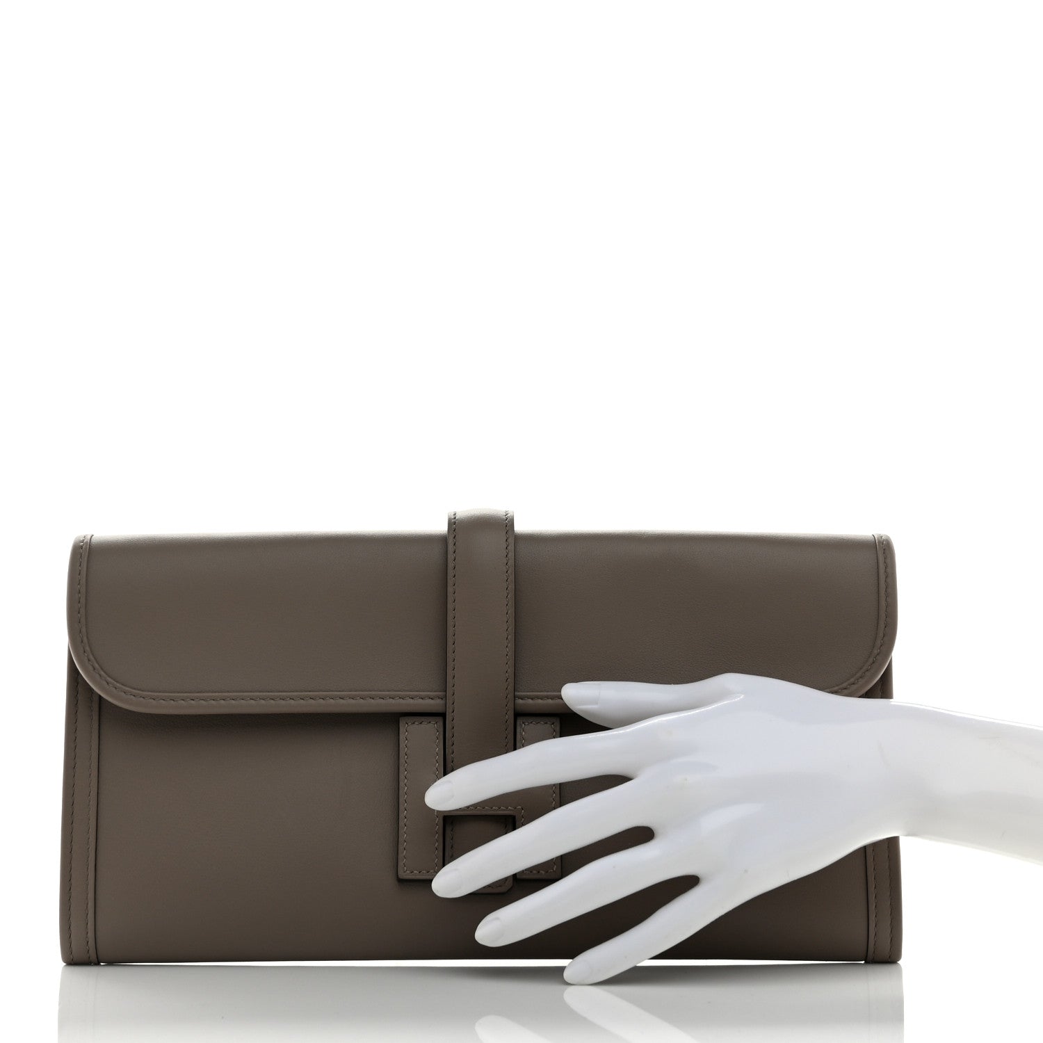 Hermes Swift Jige Elan 29 Clutch Gris Asphalte 2 of 8