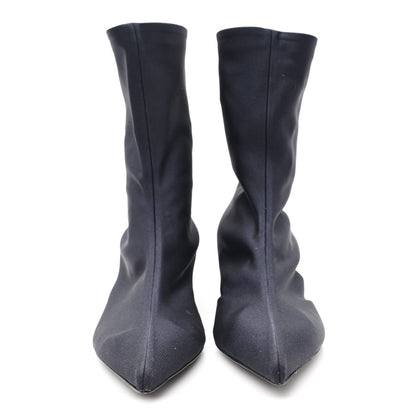 Balenciaga Jersey Crepe Pointed Toe Knife Booties 40 Black 3 of 8