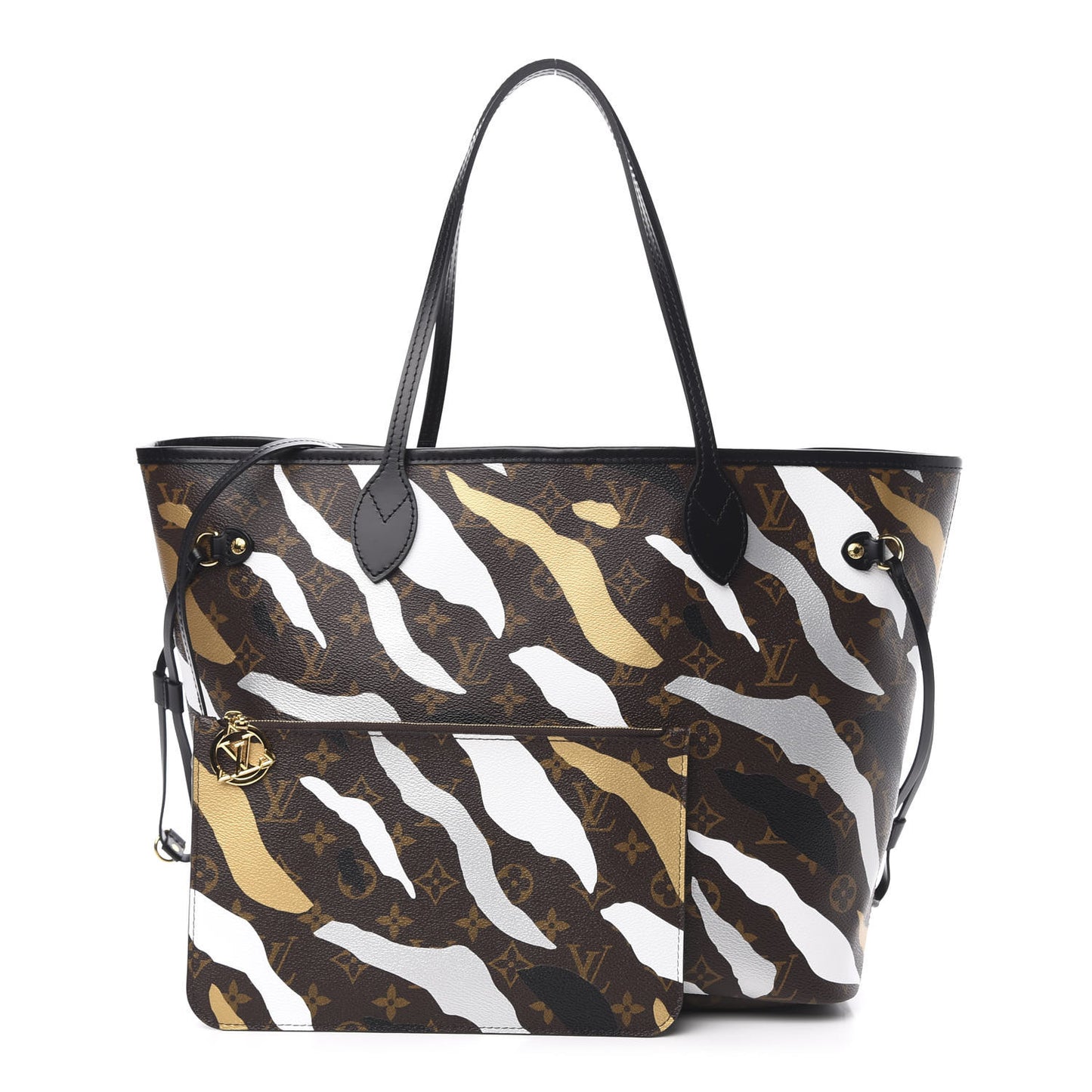 X LOL Monogram Neverfull MM Gold Silver