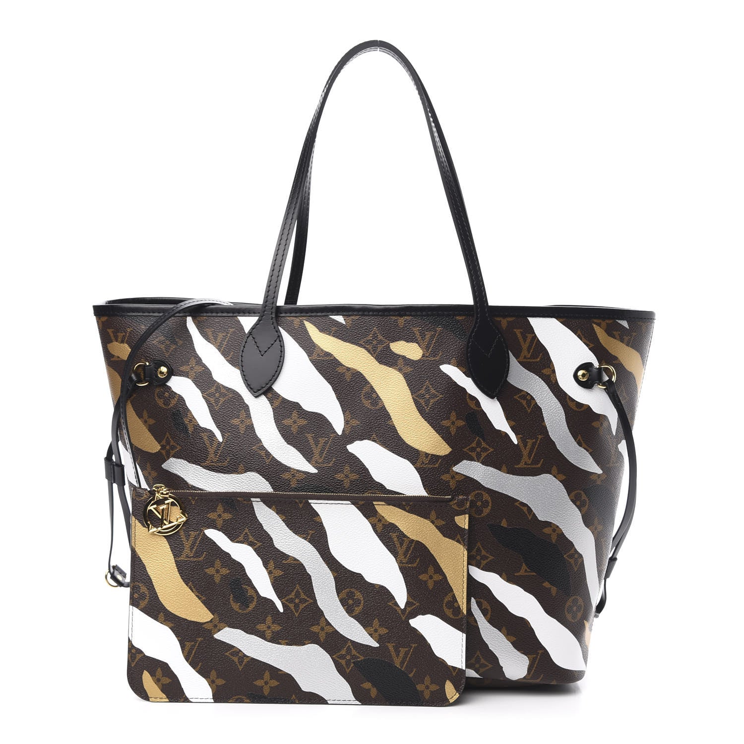 Louis Vuitton X LOL Monogram Neverfull MM Gold Silver 1 of 11