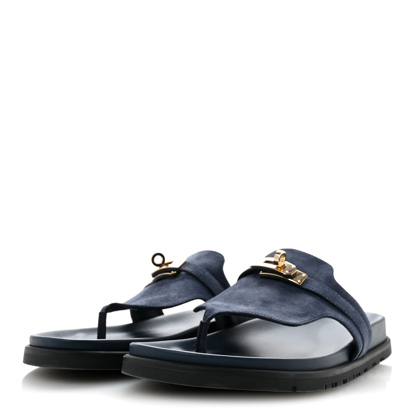 Suede Goatskin Womens Empire Sandals 39.5 Bleu Celeste