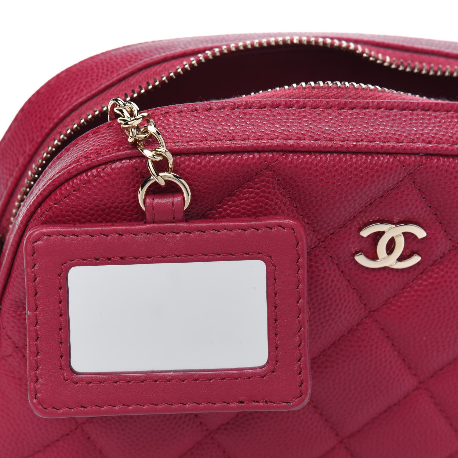 Chanel Caviar Quilted Camera Case Dark Pink 5 of 5
