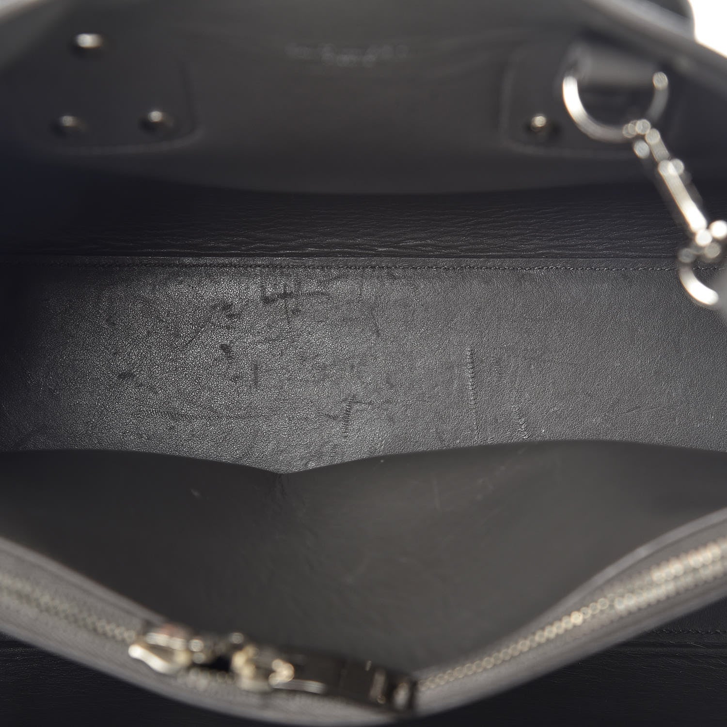Saint Laurent Grained Calfskin Small Sac De Jour Fog 14 of 32