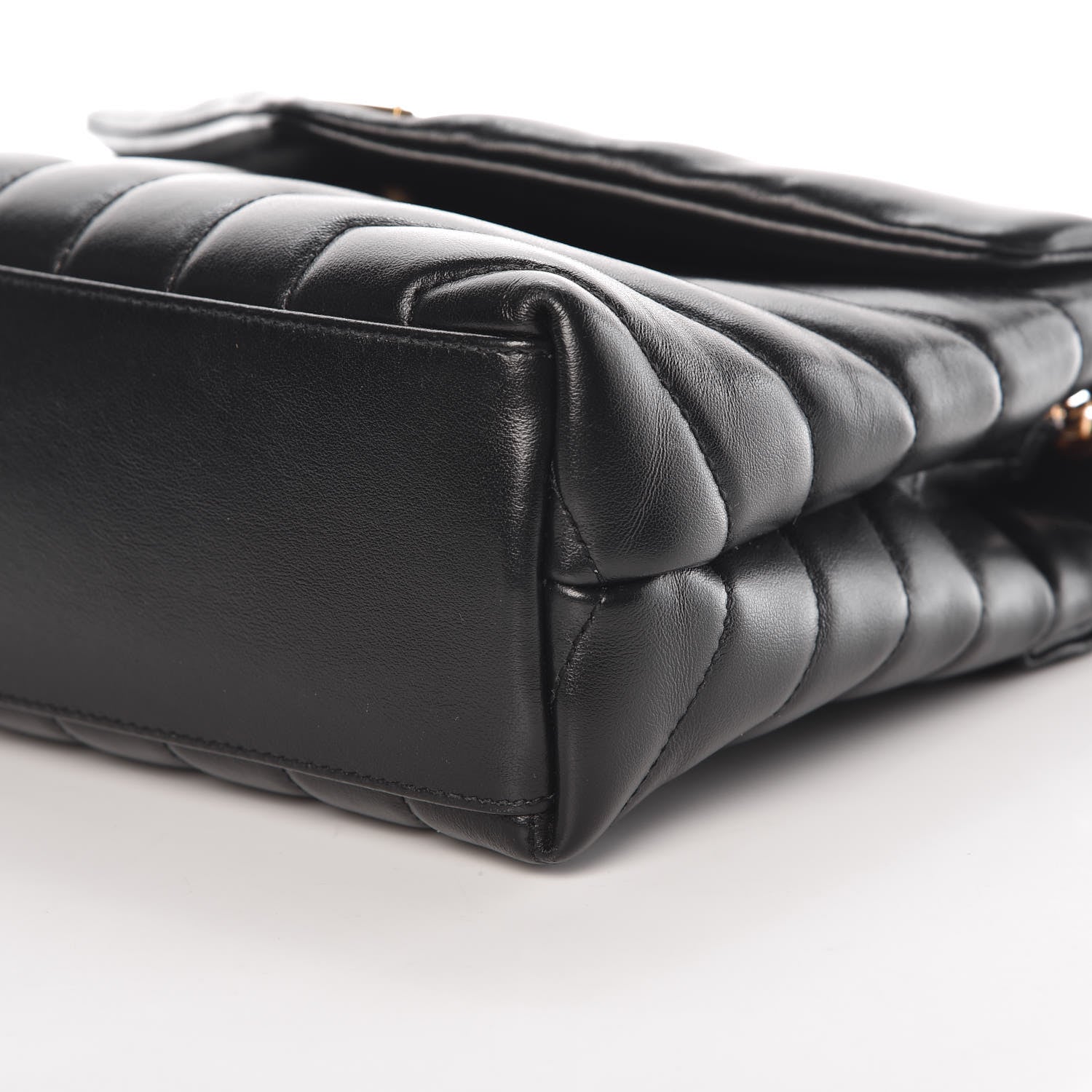 Saint Laurent Calfskin Y Quilted Monogram Small Loulou Chain Satchel Black 11 of 11