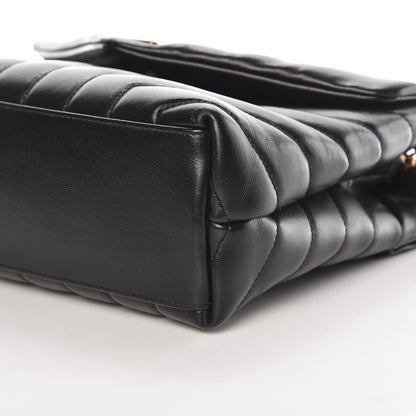 Saint Laurent Calfskin Y Quilted Monogram Small Loulou Chain Satchel Black 11 of 11