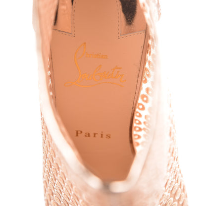 Christian Louboutin Glitter Diams Paillettes Gipsybootie 100 Ankle Boots 40 Nude 7 of 10