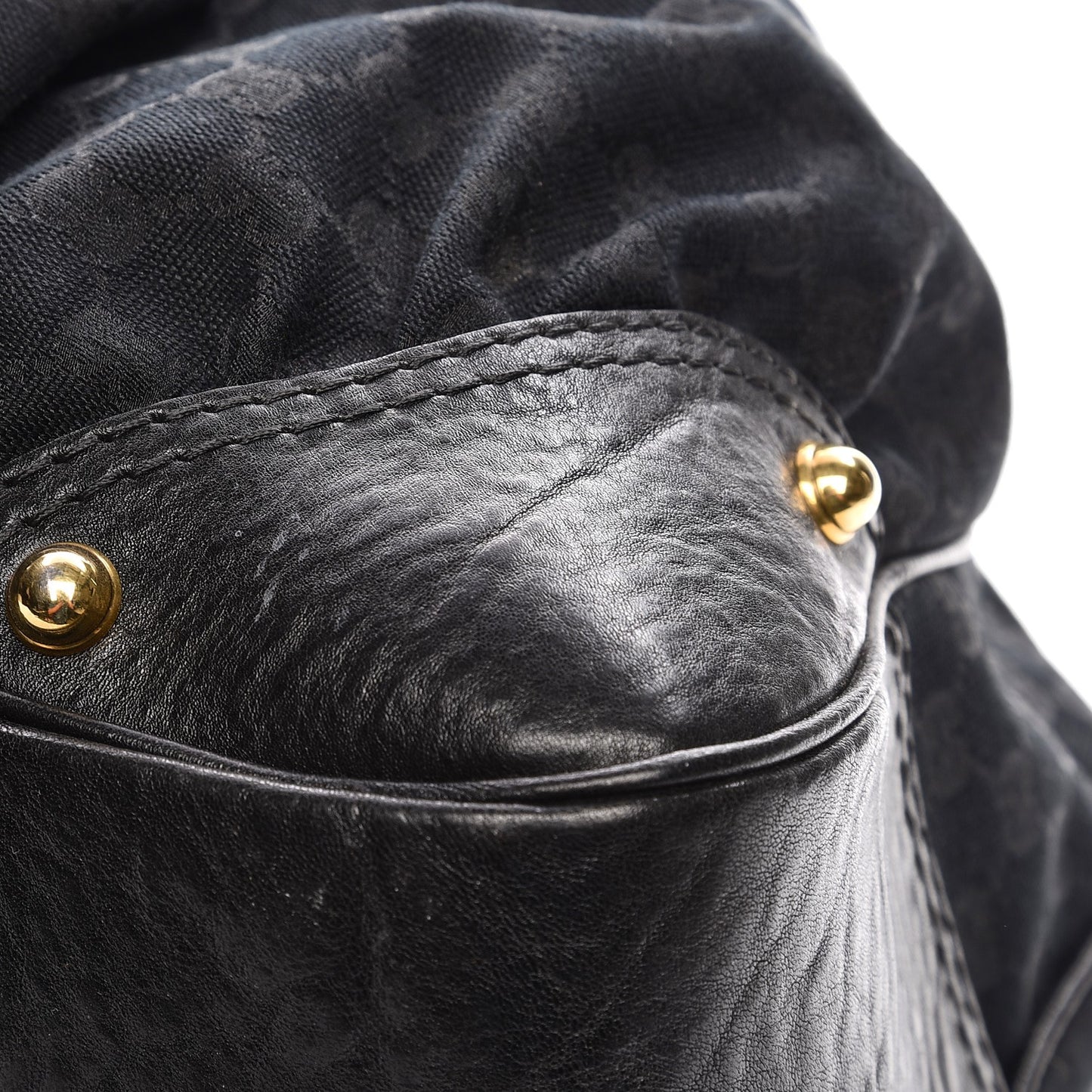 Monogram Large Jockey Hobo Black