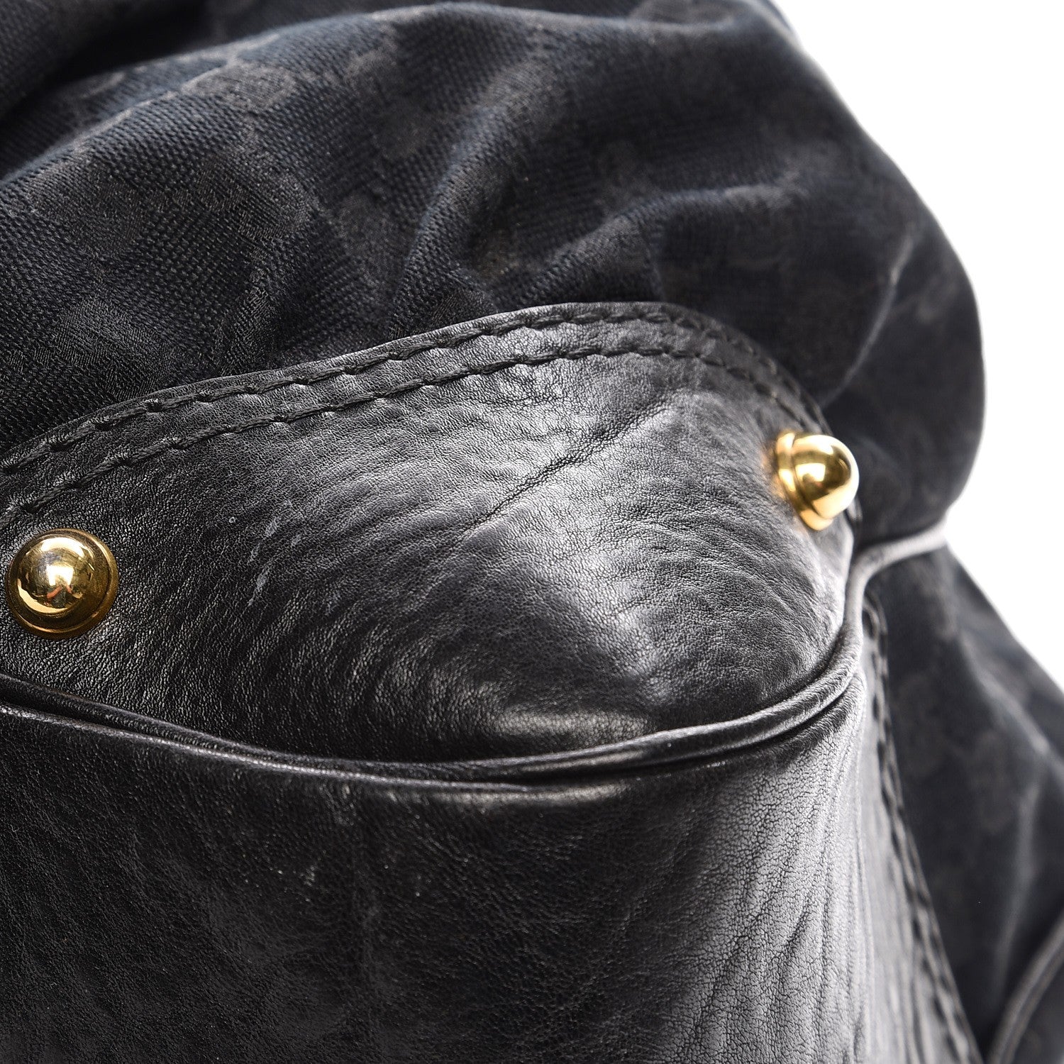 Gucci Monogram Large Jockey Hobo Black 11 of 13