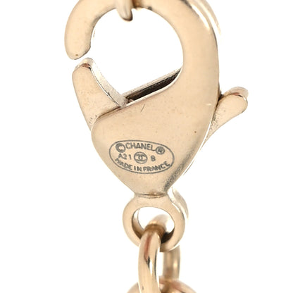 Chanel Pearl Crystal CC Heart Short Necklace Pearly White Gold 5 of 5