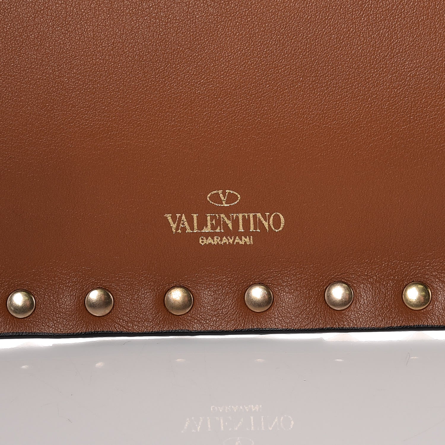Valentino Garavani Nappa Canvas Camouflage Large Rockstud Zip Pouch Beige 7 of 8