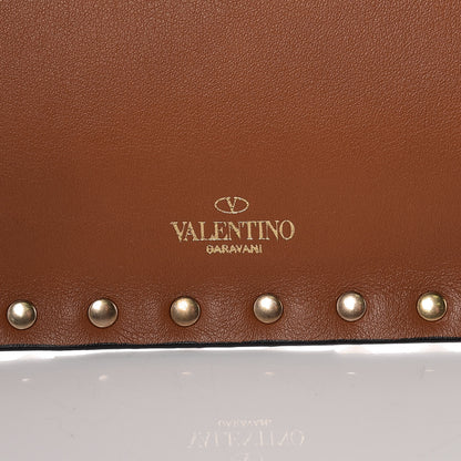 Valentino Garavani Nappa Canvas Camouflage Large Rockstud Zip Pouch Beige 7 of 8