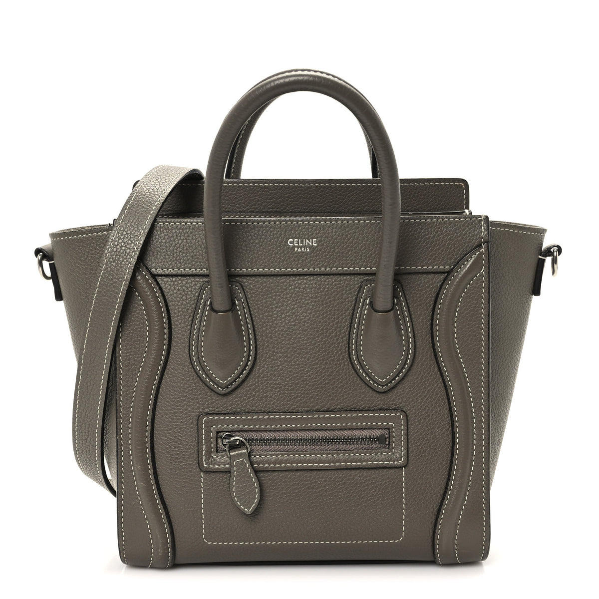 Drummed Calfskin Nano Luggage Souris