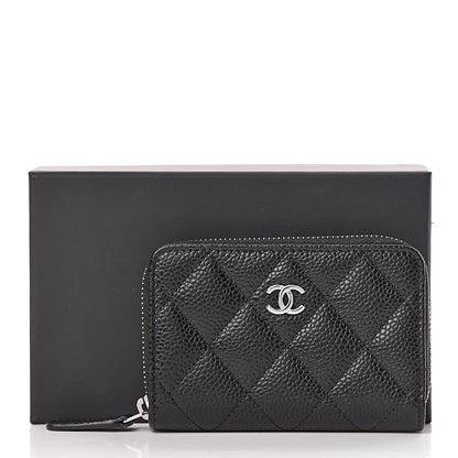 Chanel Caviar Quilted Zip Coin Purse Black 8 of 8