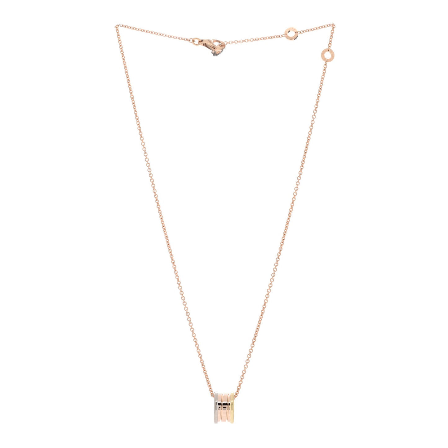 18K Rose White Yellow Gold B.Zero1 Pendant Necklace