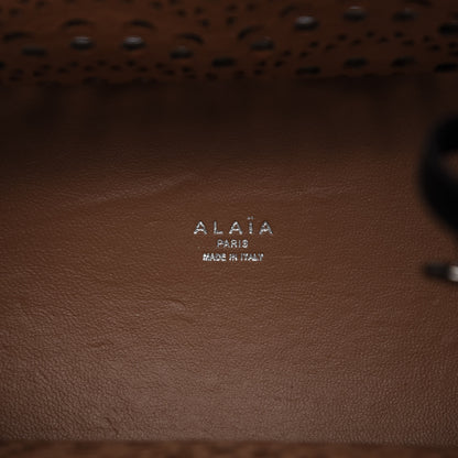 Alaia Lux Calfskin Vienne Wave Mina 25 Bag Black 8 of 9