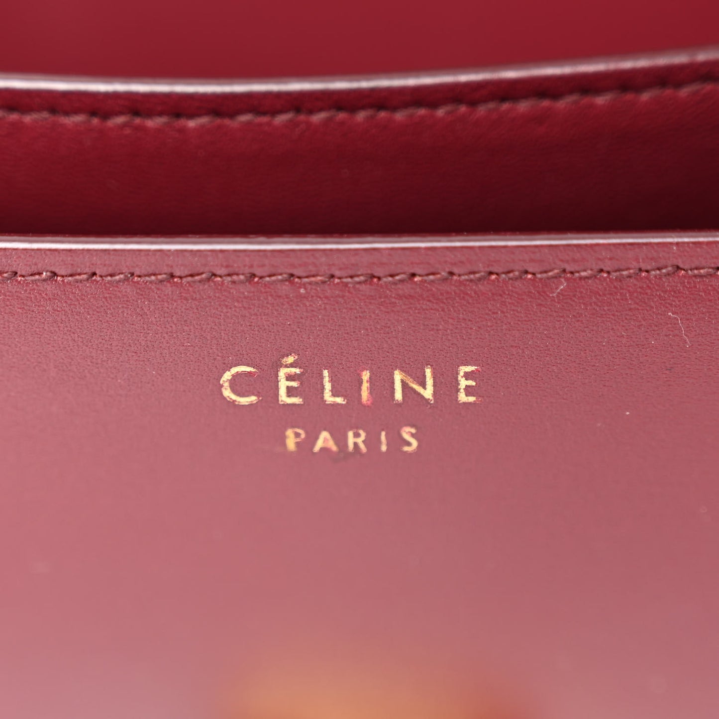 Box Calfskin Medium Classic Box Flap Bag Burgundy