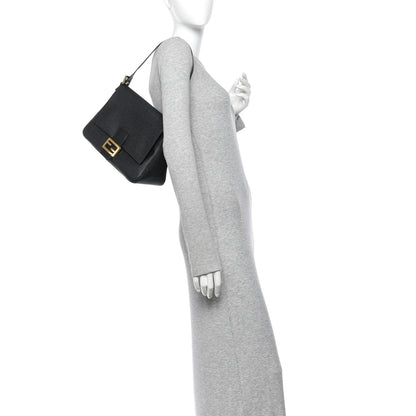 Fendi Zucchino Spalmati Vitello Forever Mama Baguette Black 2 of 11