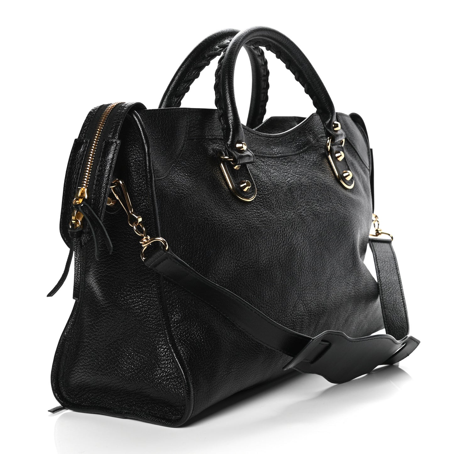 Chevre Gold Metallic Edge Hardware City Black