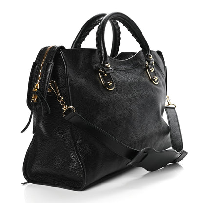 Balenciaga Chevre Gold Metallic Edge Hardware City Black 2 of 4