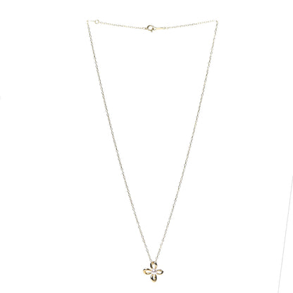 Mikimoto 18K Yellow Gold Pearl 4mm Flower Pendant Necklace 3 of 6