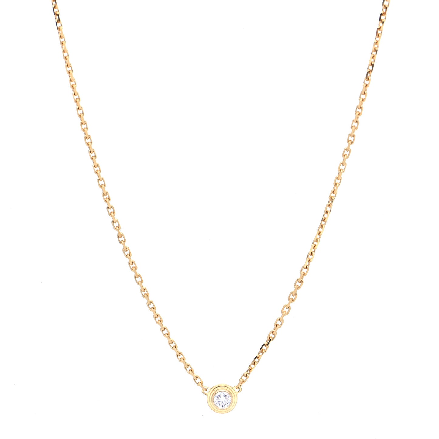 18K Yellow Gold Diamond XS D'Amour Pendant Necklace