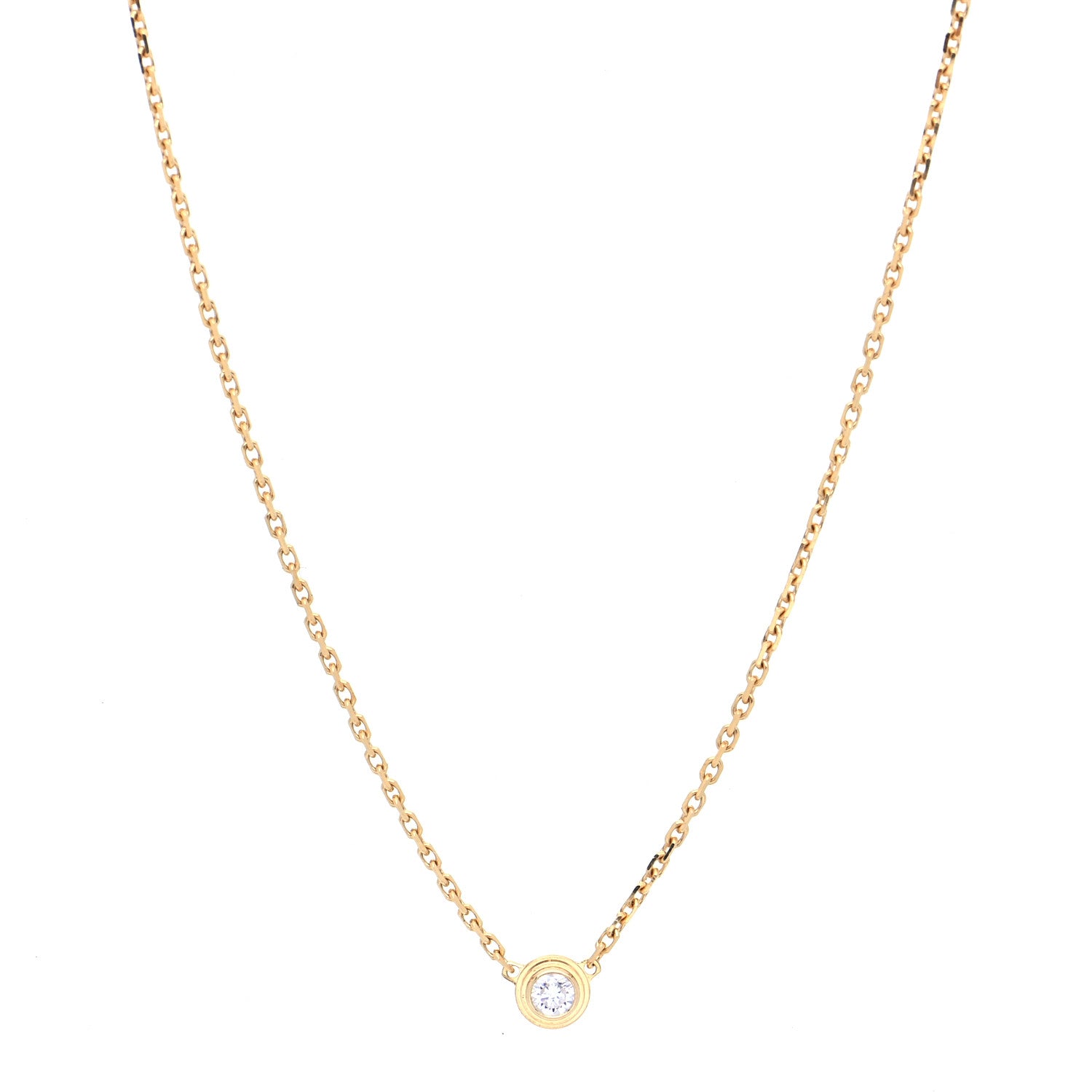 Cartier 18K Yellow Gold Diamond XS D'Amour Pendant Necklace 1 of 7