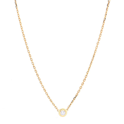 Cartier 18K Yellow Gold Diamond XS D'Amour Pendant Necklace 1 of 7