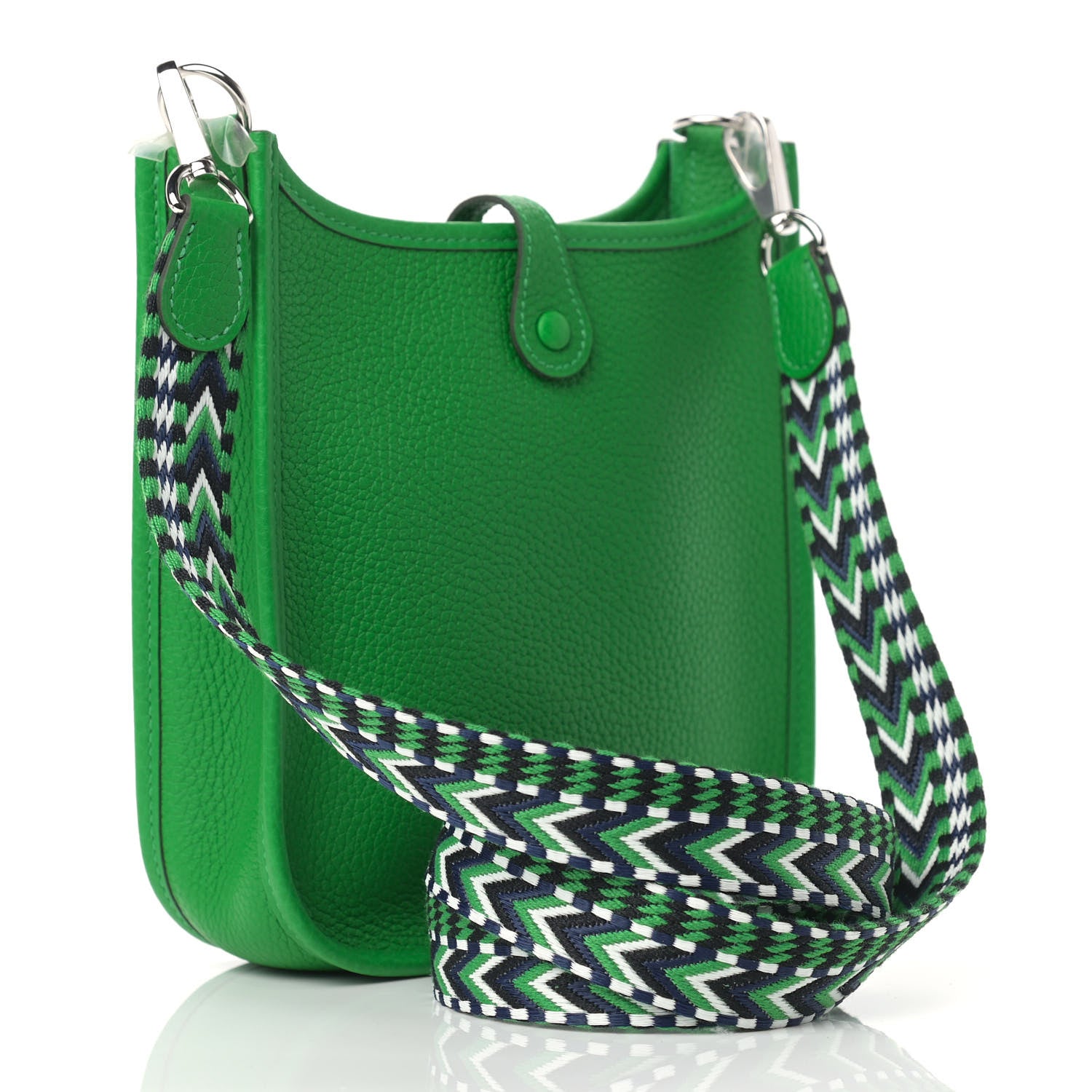 Hermes Taurillon Clemence Allegro Evelyne TPM Bamboo 3 of 9