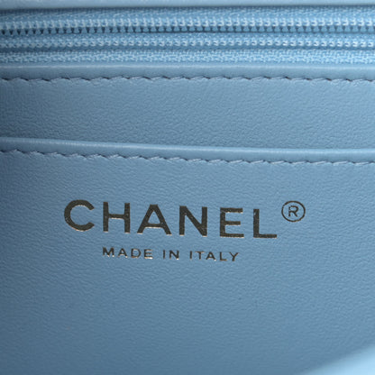 Chanel Lambskin Quilted Mini Rectangular Flap Light Blue 6 of 11
