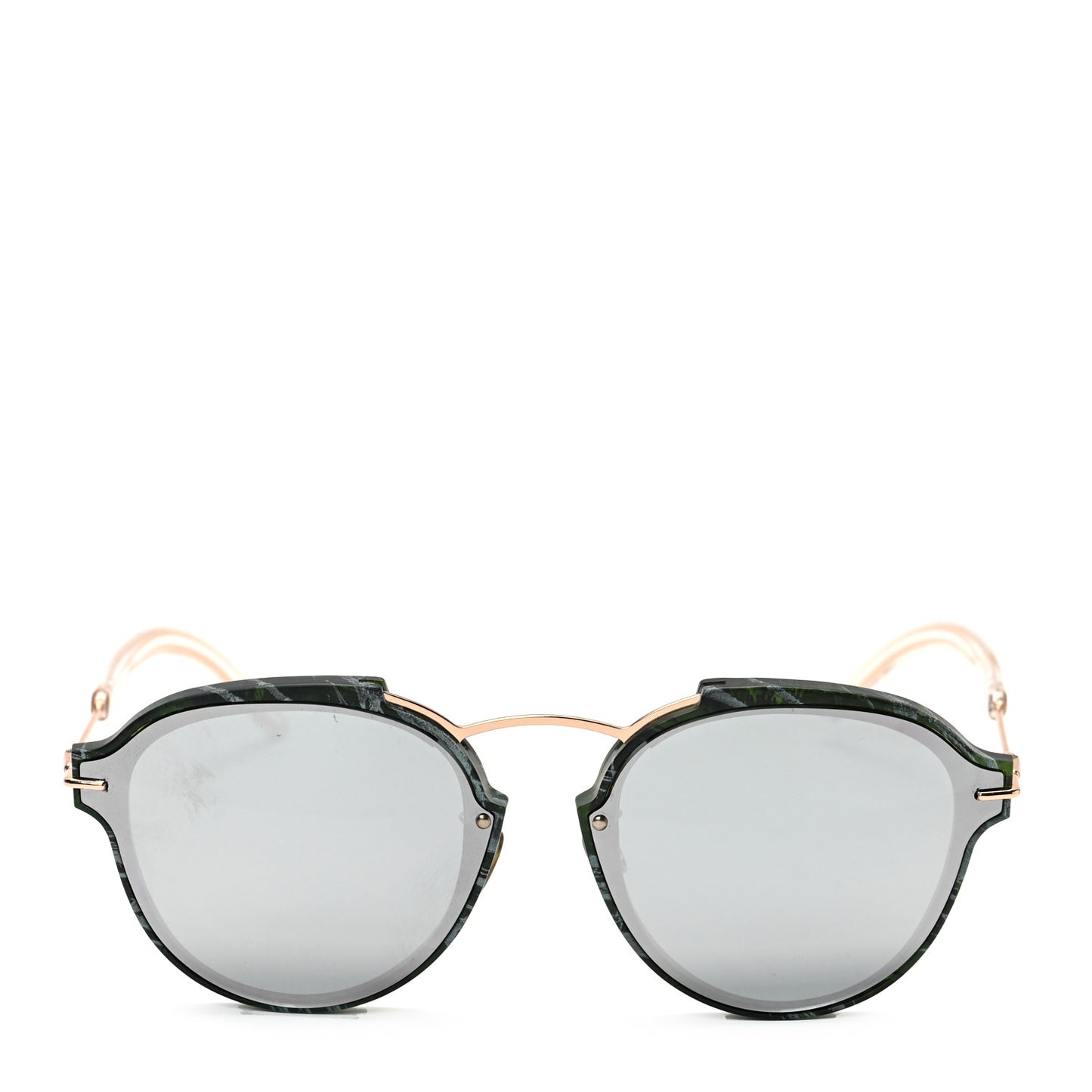 Round Eclat Sunglasses Green Grey