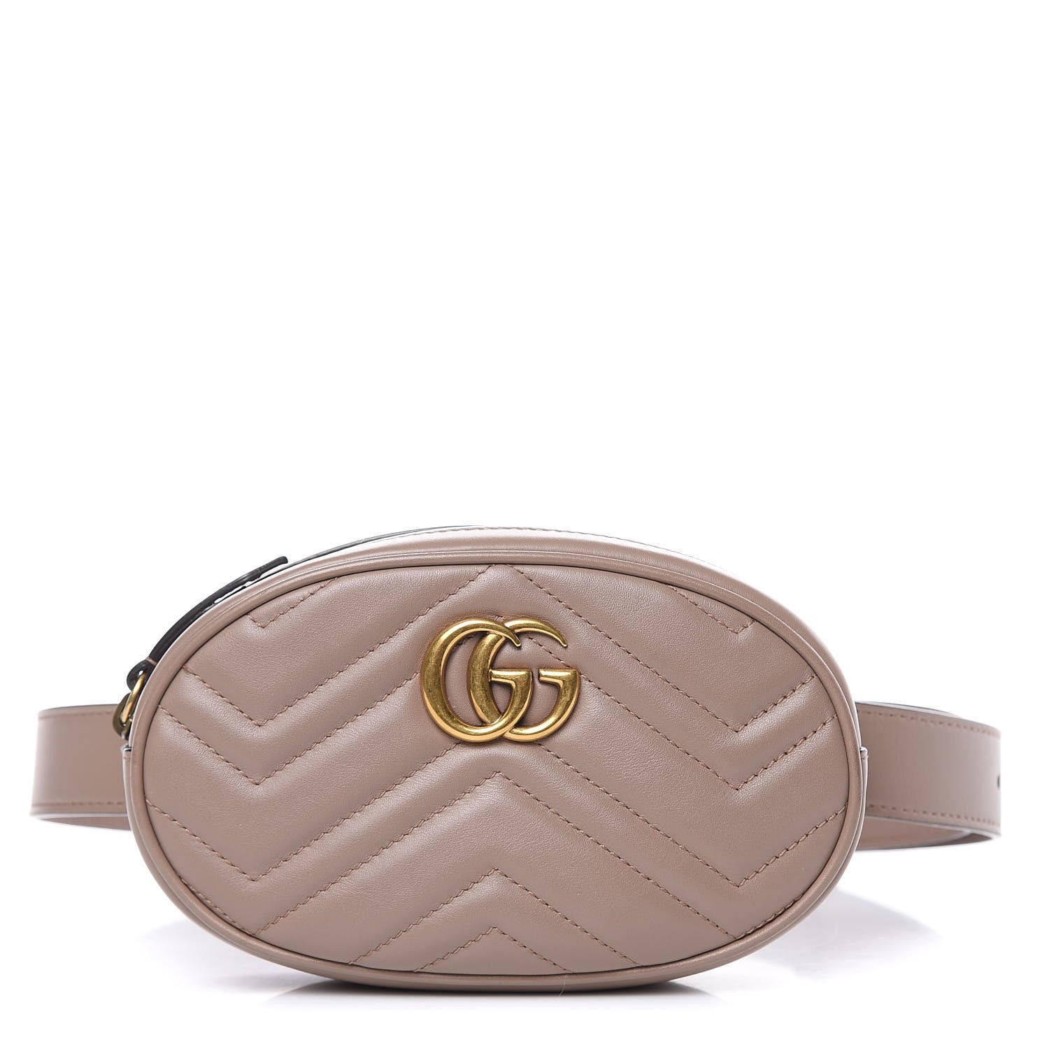 Gucci Calfskin Matelasse GG Marmont Belt Bag 85 34 Porcelain Rose 1 of 13