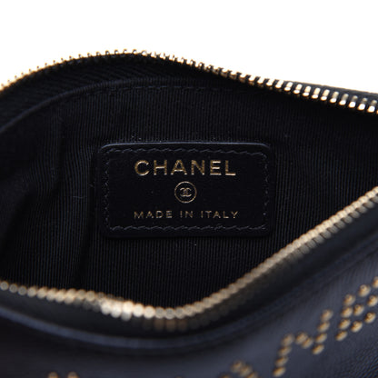 Chanel Caviar Studded Deauville Cosmetic Pouch Black 8 of 12