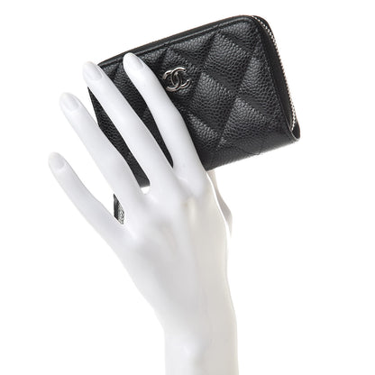 Chanel Caviar Quilted Zip Coin Purse Black 2 of 8
