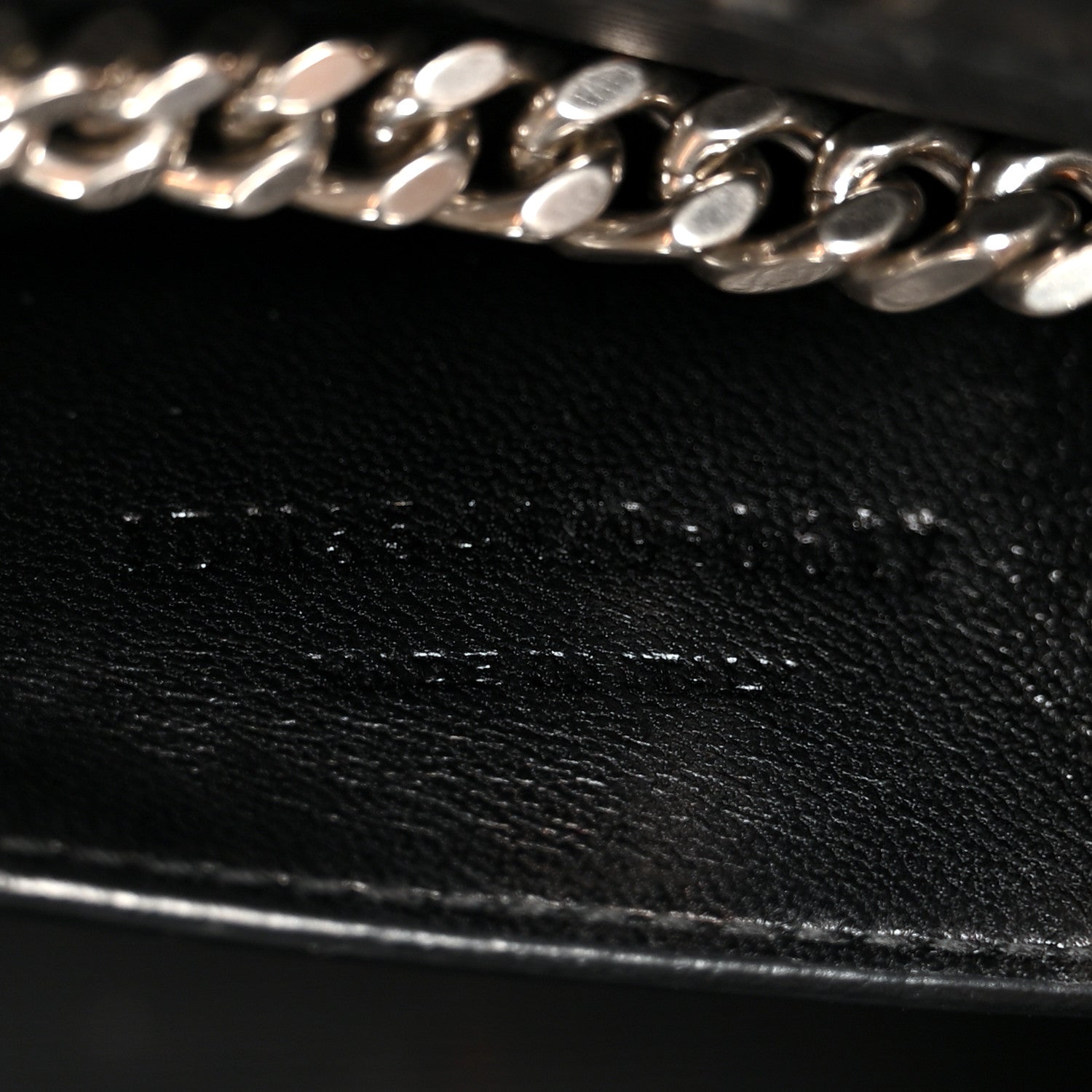 Saint Laurent Calfskin Crocodile Embossed Medium Classic Monogram Kate Tassel Satchel Black 7 of 11