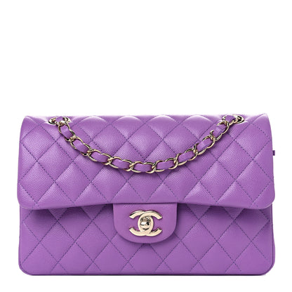 Chanel Caviar Quilted Small Double Flap Purple 1 of 10
