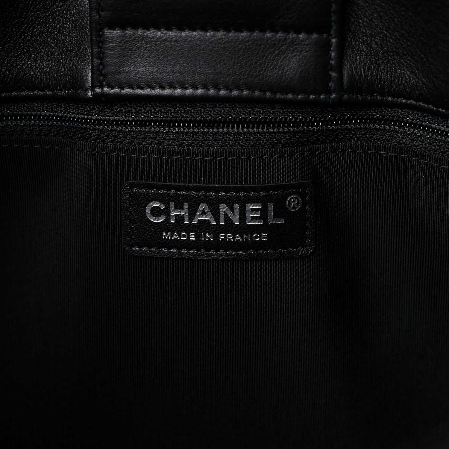 Chanel Calfskin Quilted Large Classic Shopping Tote Black 6 of 10