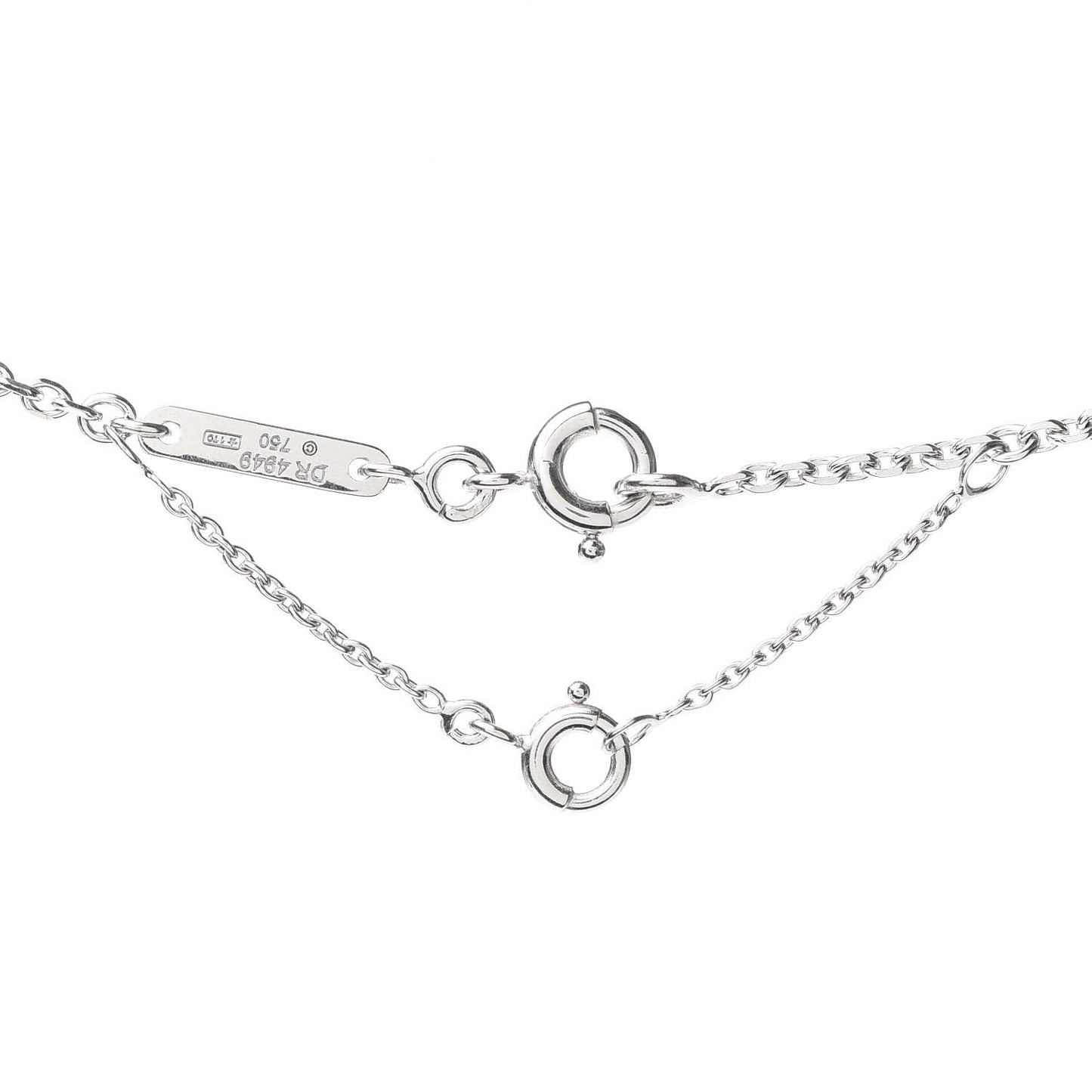 18K White Gold Medium Hearts and Symbols Necklace