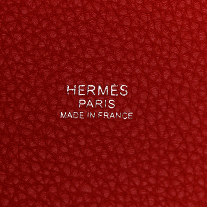 Hermes Taurillon Clemence Picotin Lock 18 PM Rouge De Coeur 5 of 9